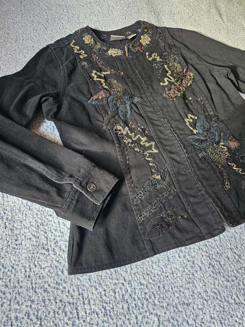 Vintage Black Embroidered Jacket